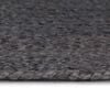 vidaXL Tapis fait à la main Jute Rond 120 cm Gris foncé