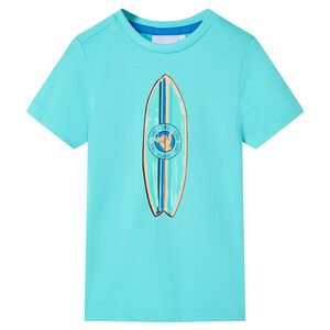T-shirt pour enfants avec manches courtes aqua 92