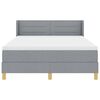 vidaXL Lit &agrave; ressorts avec matelas Gris clair 200 x 140 cm Polyester