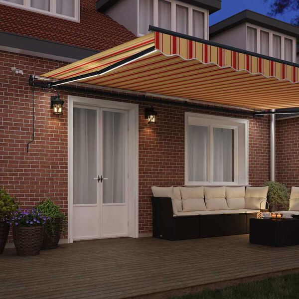 vidaXL Tissu de auvent avec Jaune et Orange 500 × 300 cm Polyester