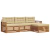 vidaXL Ensemble de canap&eacute;s d'ext&eacute;rieur 4 pc Naturel et Beige