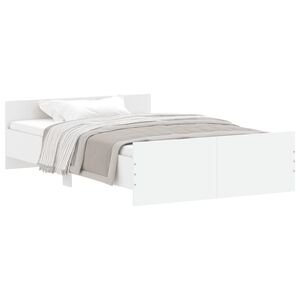 vidaXL Cadre de lit sans matelas blanc 120x190 cm