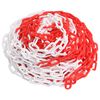 vidaXL Cha&icirc;ne d'avertissement Rouge et blanc 30 m &Oslash;8 mm Plastique