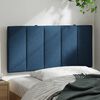 vidaXL Coussin de tête de lit Hanko bleu 100 cm tissu