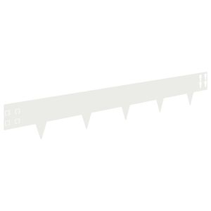 vidaXL Bordure de Pelouse 20 pc 100 x 15 cm Acier Blanc