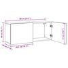 vidaXL Meuble TV mural chêne artisanal 100x30x41 cm