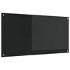 vidaXL Protection de cuisine Noir 120 x 60 cm verre tremp&eacute;