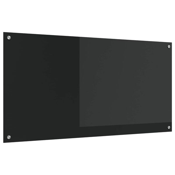 vidaXL Protection de cuisine Noir 120 x 60 cm verre tremp&eacute;