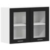 vidaXL Armoire suspendue avec &eacute;tag&egrave;re Lyon Ch&ecirc;ne noir 80 x 31 x 60 cm