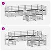 vidaXL Ensembles de canap&eacute;s 8 pcs Naturel Bois d'Acacia Massif