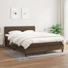 vidaXL Sommier &agrave; lattes de lit avec matelas Marron fonc&eacute; 140x190 cm