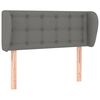 vidaXL T&ecirc;te de lit avec oreilles Gris fonc&eacute; 83x23x78/88 cm Tissu