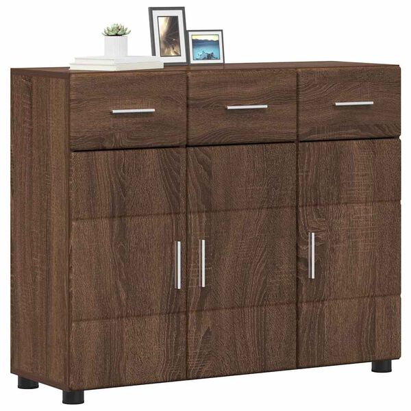 vidaXL Buffet Ch&ecirc;ne brun 88,5 x 30,5 x 73 cm Bois d'ing&eacute;nierie