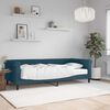 vidaXL Lit de jour avec matelas bleu 90x200 cm velours