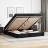 vidaXL Cadre de lit avec matelas avec matelas 2 pcs Noir PVC