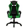 vidaXL Fauteuil de jeux vidéo avec LED RVB Vert et noir Similicuir