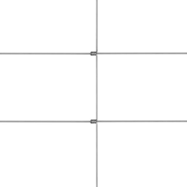 vidaXL Cl&ocirc;ture de jardin Acier galvanis&eacute; 50 m 150 cm Argent&eacute;