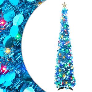 vidaXL Sapin de No&euml;l LED pop-up avec cimier &eacute;toile 120 cm 50 LED PET
