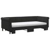 vidaXL Lit de jour avec gigogne et matelas noir 90x200 cm velours
