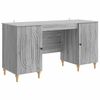 vidaXL Bureau Sonoma gris 142,5 x 50 x 75 cm Bois d'ing&eacute;nierie
