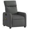 vidaXL Fauteuil inclinable de massage en tissu gris foncé
