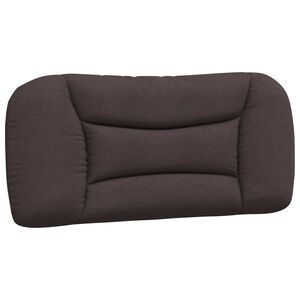 vidaXL Coussin de t&ecirc;te de lit Hvar marron fonc&eacute; 80 cm tissu