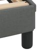 vidaXL Cadre de lit sans matelas Hvar gris fonc&eacute; 140x190 cm tissu