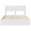 vidaXL Lit de Rangement Blanc 140 x 190 cm Bois d'ing&eacute;nierie