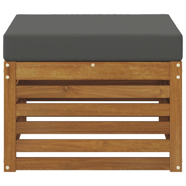 vidaXL Pouf d'Ext&eacute;rieur Bois d'Acacia Massif Naturel