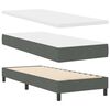 vidaXL Lit &agrave; ressorts avec matelas Gris fonc&eacute; 80 x 200 cm tissu