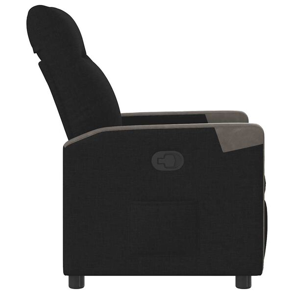vidaXL Fauteuil inclinable Noir Tissu