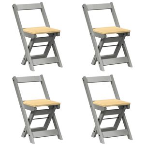 vidaXL Chaises &agrave; manger pliables lot de 4 Corona bois de pin massif