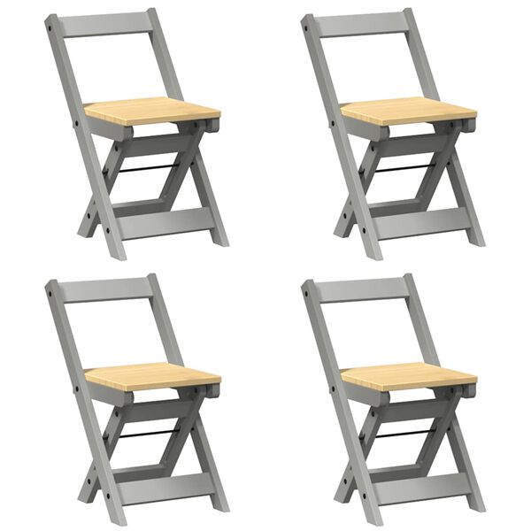 vidaXL Chaises à manger pliables lot de 4 Corona bois de pin massif