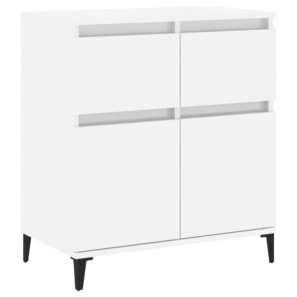 vidaXL Buffet Blanc brillant 60x35x70 cm Bois d'ing&eacute;nierie