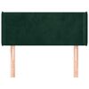 vidaXL T&ecirc;te de lit avec oreilles Vert fonc&eacute; 93x16x78/88 cm Velours