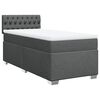 vidaXL Sommier à lattes de lit avec matelas Gris foncé 100x200cm Tissu
