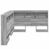 vidaXL T&ecirc;te de lit de rangement Gris Sonoma 207,5 x 137,5 x 76,5 cm