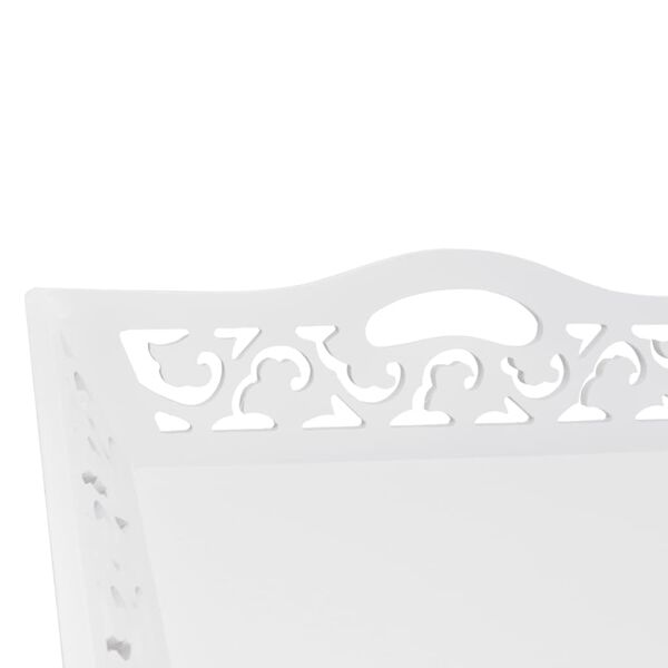 vidaXL Table d'appoint avec plateau Blanc