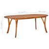vidaXL Table de jardin 201x100x75 cm Bois d'acacia massif