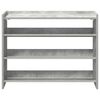 vidaXL Étagère à chaussures gris béton 80x25x62 cm bois d'ingénierie