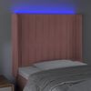 vidaXL T&ecirc;te de lit &agrave; LED Rose 103x16x118/128 cm Velours