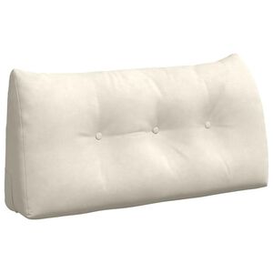 vidaXL Coussin de Dos Cr&egrave;me 100 x 24 x 50 cm Velours