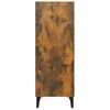 vidaXL Buffet chêne fumé 34,5x32,5x90 cm bois d'ingénierie