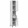 vidaXL Cabinet de salle de bain Gris Sonoma 31,5 x 33 x 190 cm