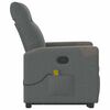 vidaXL Fauteuil de massage inclinable Gris fonc&eacute; Tissu