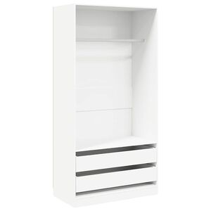 vidaXL Garde-robe Blanc 100x50x200 cm Bois d'ing&eacute;nierie
