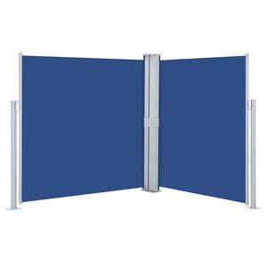 vidaXL Auvent lat&eacute;ral r&eacute;tractable Bleu 140 x 600 cm