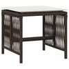 vidaXL Ensemble &agrave; manger de jardin et coussins 11 pcs marron rotin