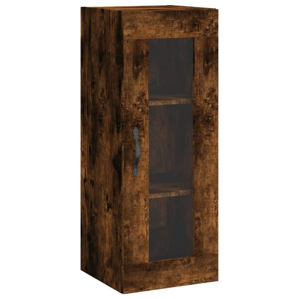 vidaXL Armoire murale ch&ecirc;ne fum&eacute; 34,5x34x90 cm