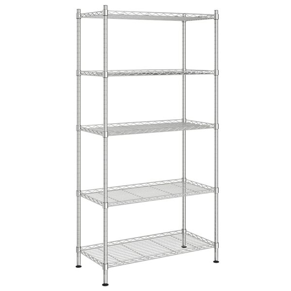 vidaXL &Eacute;tag&egrave;re de rangement 5 niveaux 90x35x180 cm Chrome 250 kg